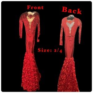 Size 0/4 Red Prom Dress